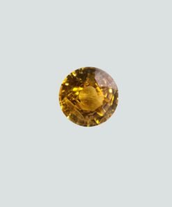Alternative view of 1.3 CT | Golden Yellow Sapphire | Natural Heated | Round Mixed Cut | Certified